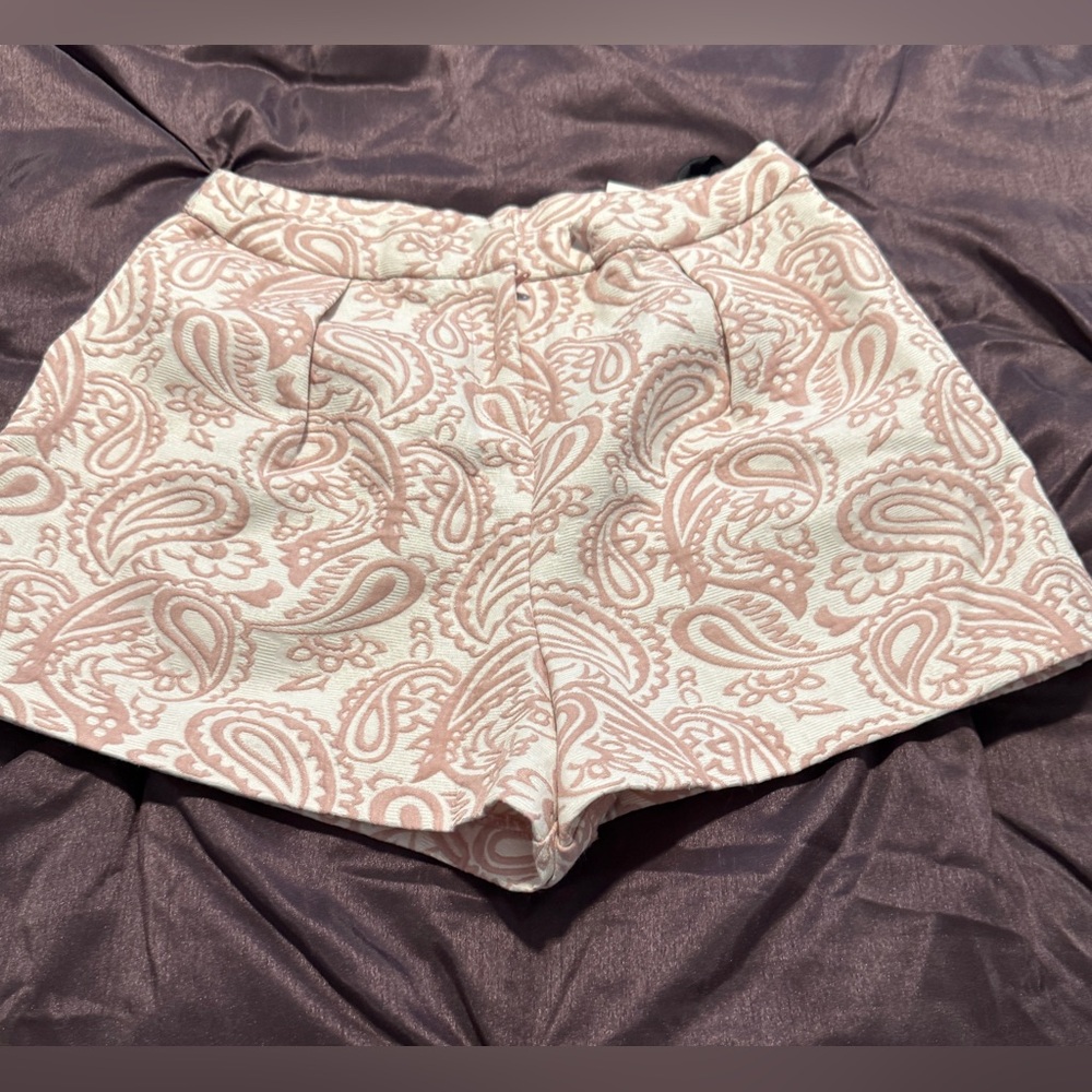 Victoria Beckham for Target Pink and Cream Paisley Shorts